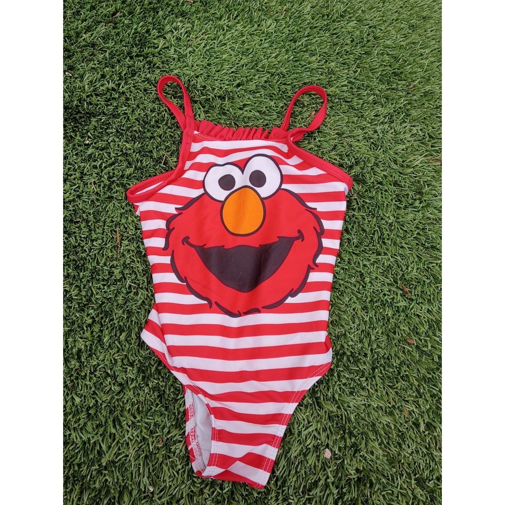 Sesame Street Elmo Swimsuit One Piece Girls 4T 2016